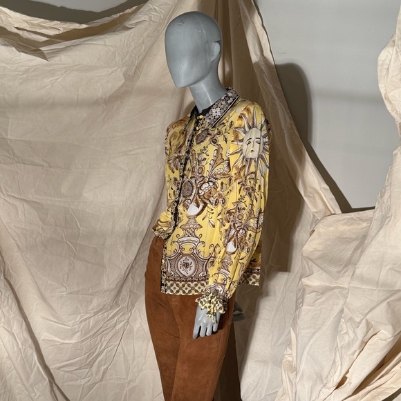 Alice + Olivia Yellow Floral Blouse - Picture 3 of 5